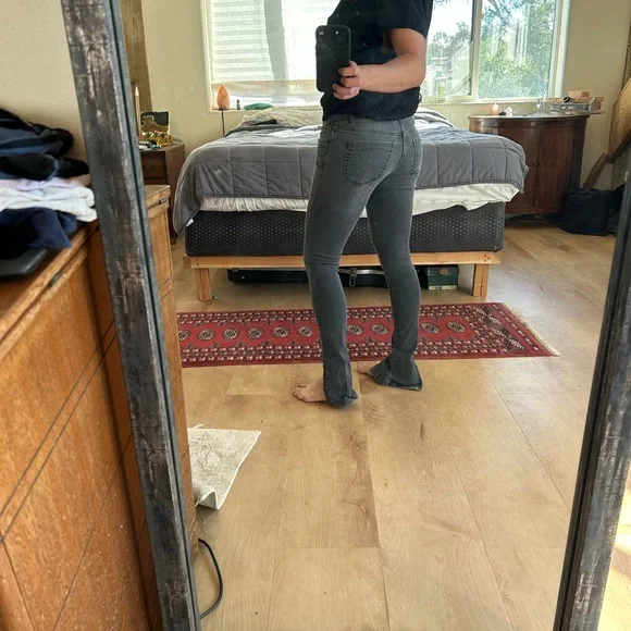 Anine Bing iron grey jeans with zippers - Picture 6 of 15